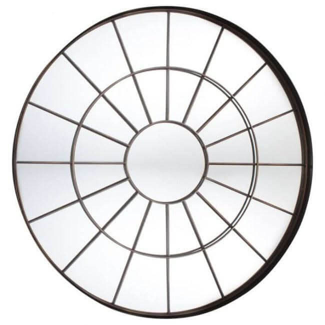Large Round Chic Window Mirror